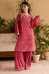 BATIK - 2PC DHANAK EMBROIDERED SHIRT AND EMBROIDERED TROUSER - HZG2376